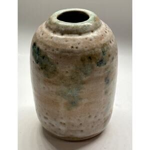 Vintage Signed Studio Pottery Handmade Drip Glazed 5 1/2’’ Pot Vase